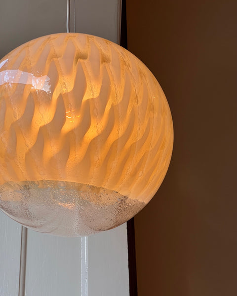 Vintage golden clear Murano ceiling lamp (D35)