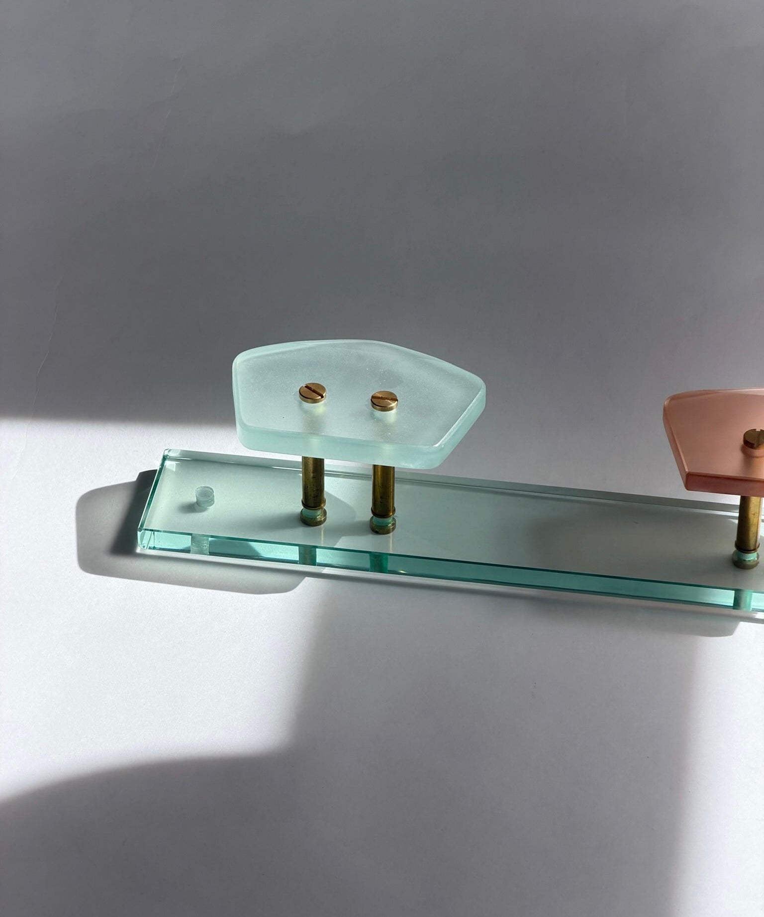 Vintage glass coat rack, Italy 1960s