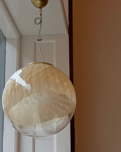 Vintage golden clear Murano ceiling lamp (D40)