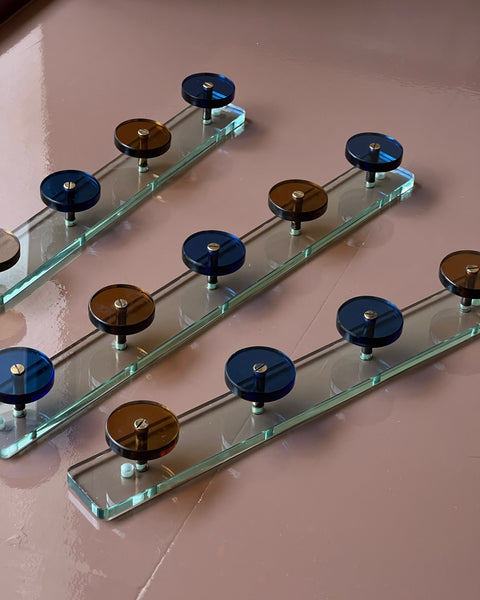 Vintage glass coat rack