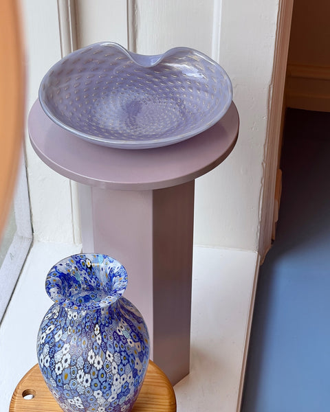Large vintage purple Murano bowl