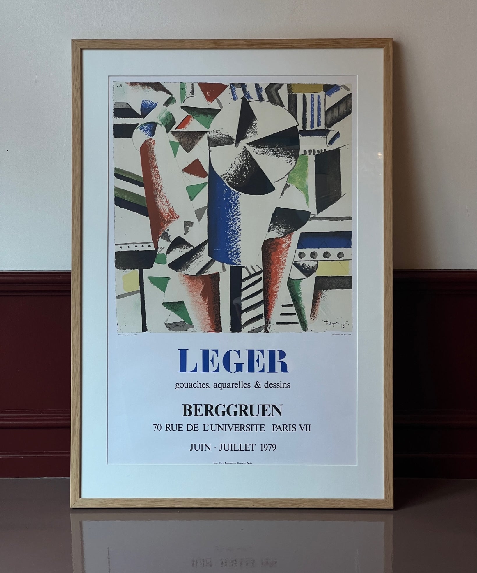 Vintage Fernand Leger Galerie Berggruen exhibition poster, 1979
