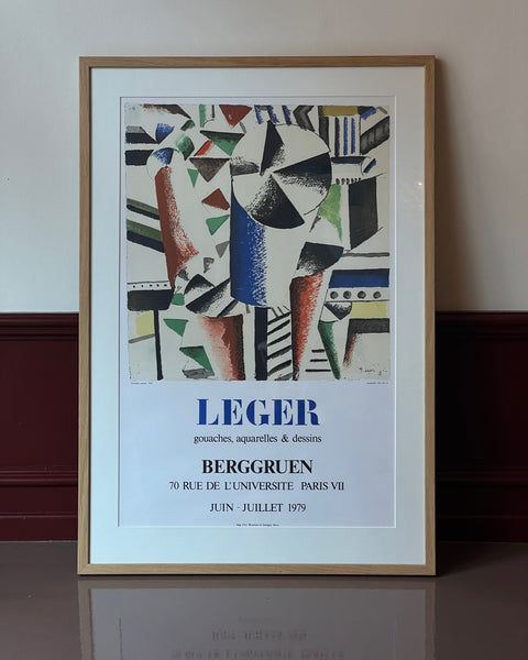 Vintage Fernand Leger Galerie Berggruen exhibition poster, 1979