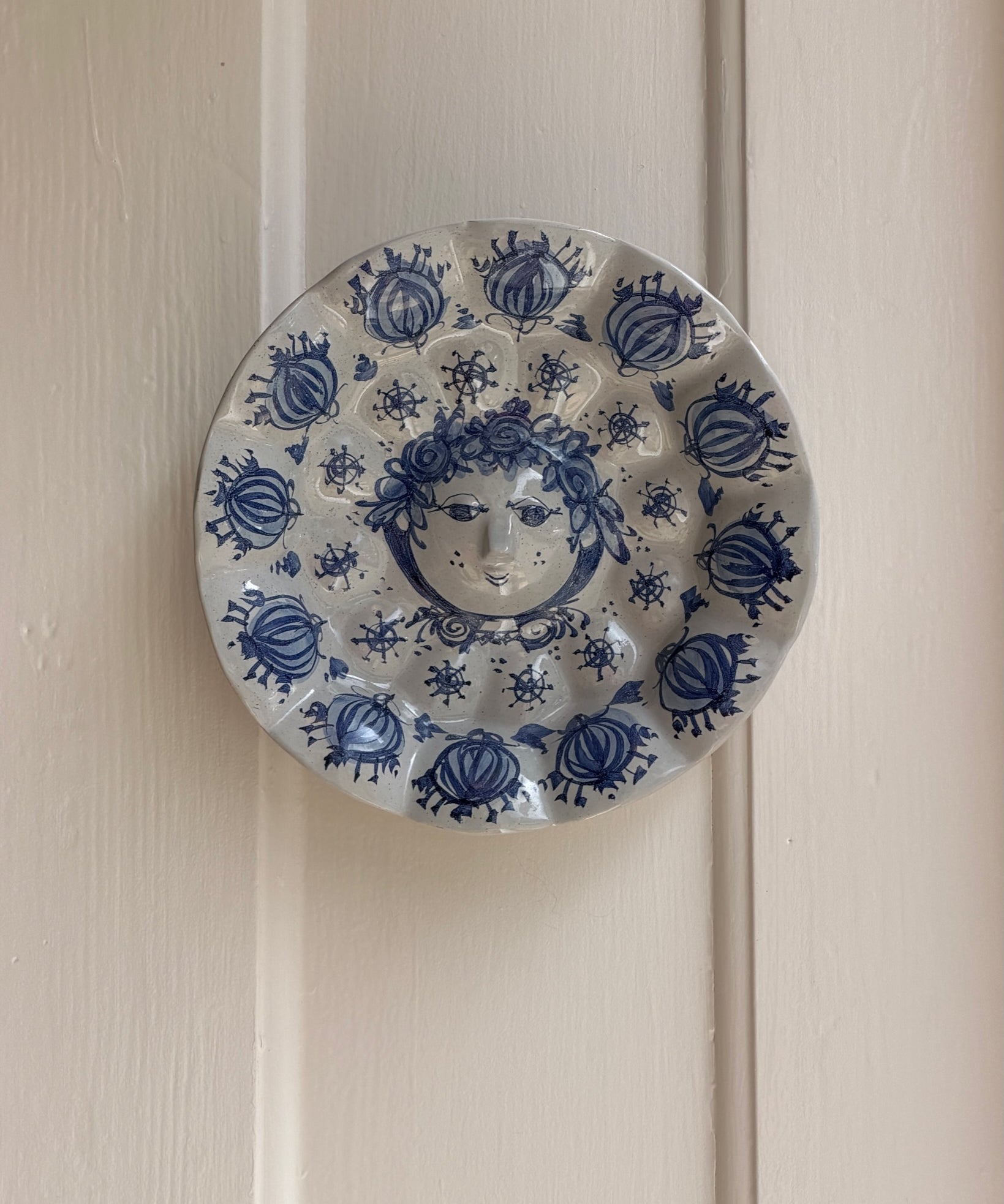 Vintage Bjørn Wiinblad ceramic wall plate