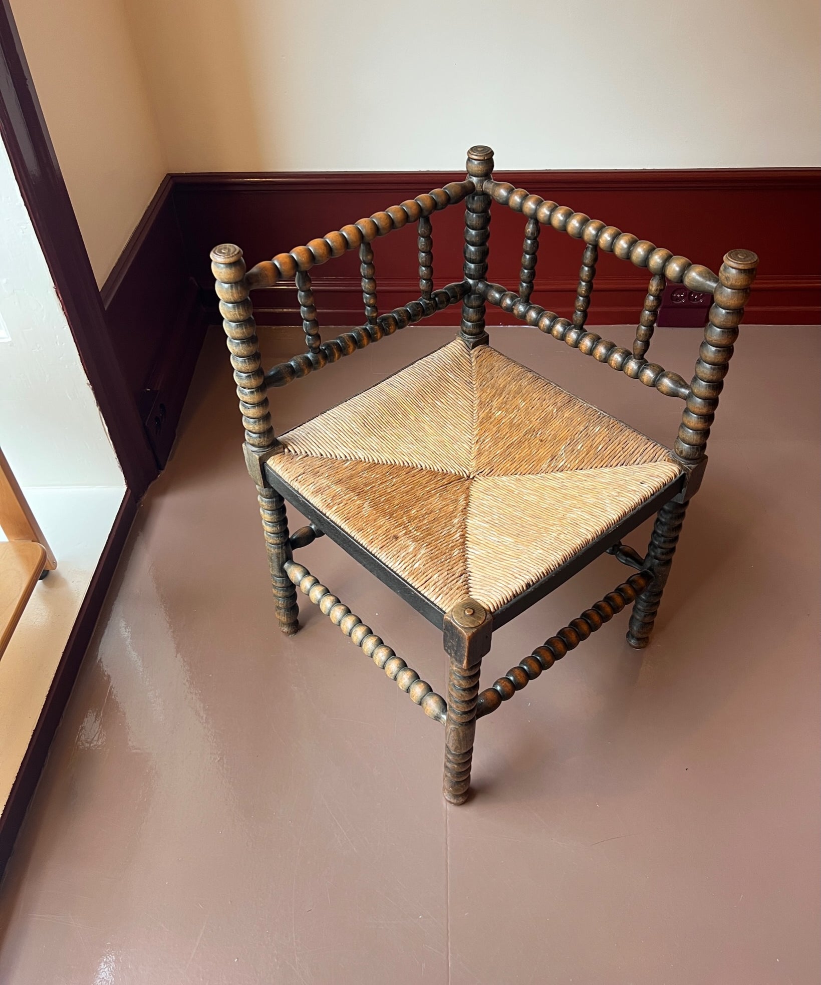 Vintage Bobbin corner chair