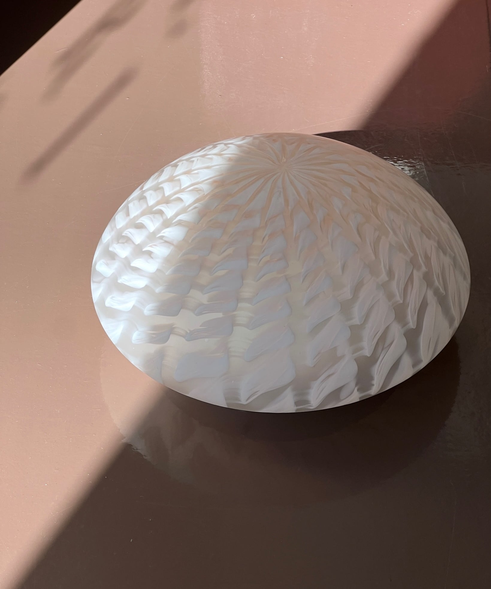 Vintage Murano blurred pink ceiling/wall lamp (D28)