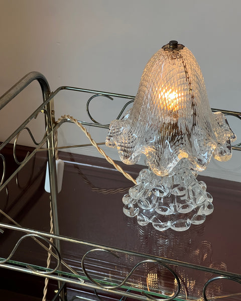 Vintage clear Murano table lamp