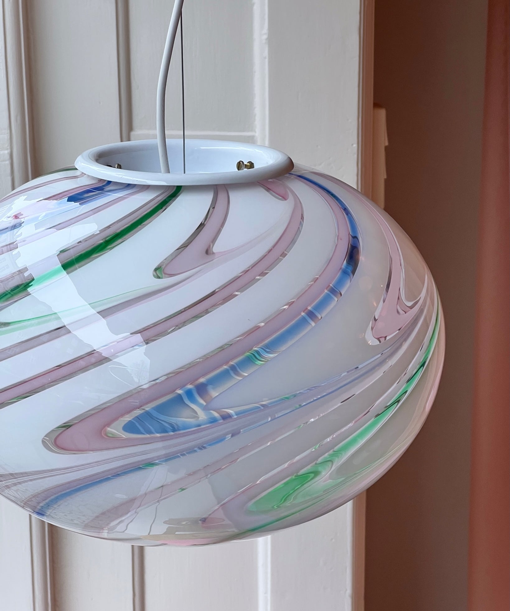Vintage Murano Multi-coloured/transparent ceiling lamp (D35)