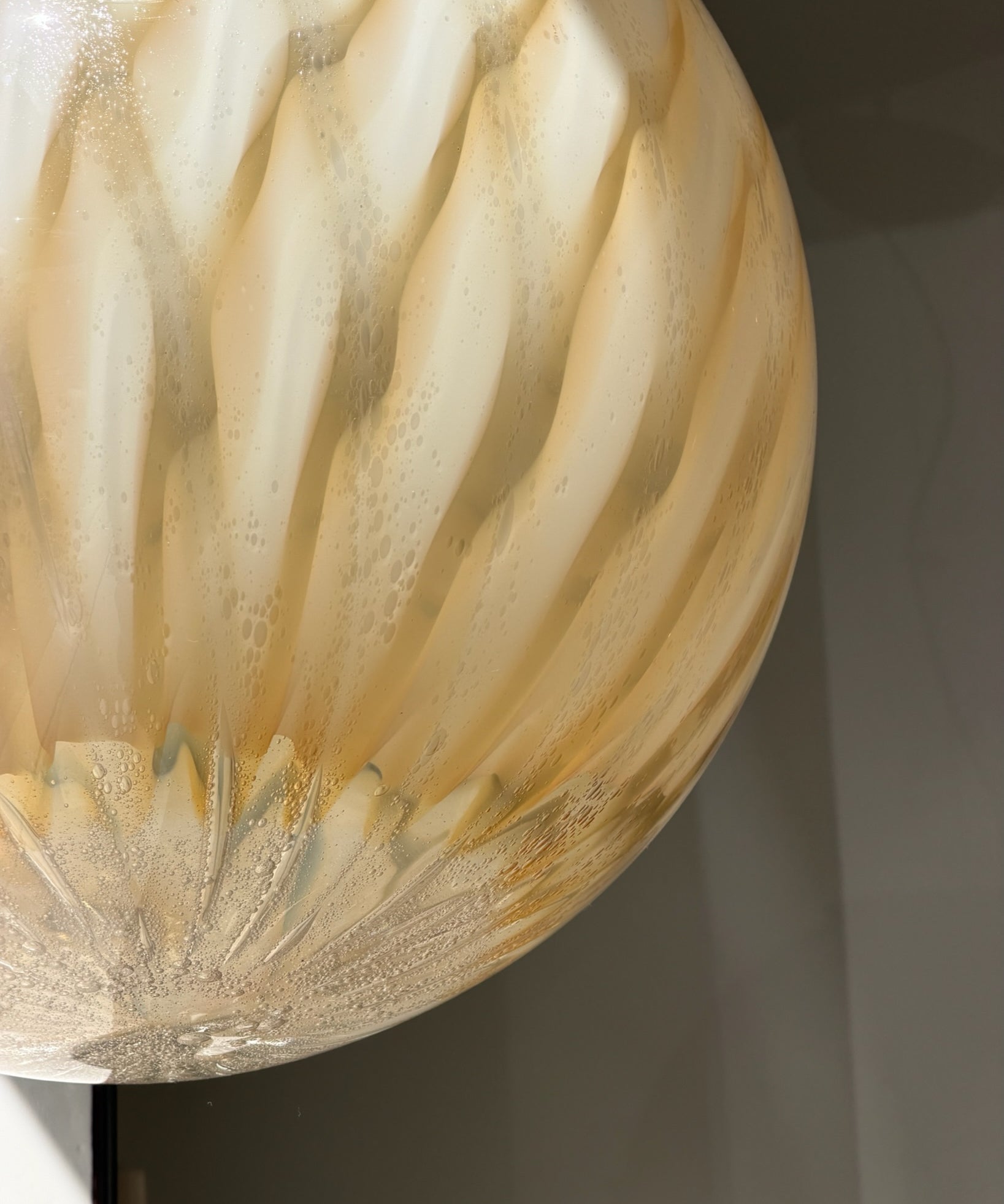 Vintage golden clear Murano ceiling lamp (D40)