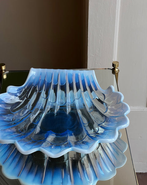 Vintage blue shell bowl