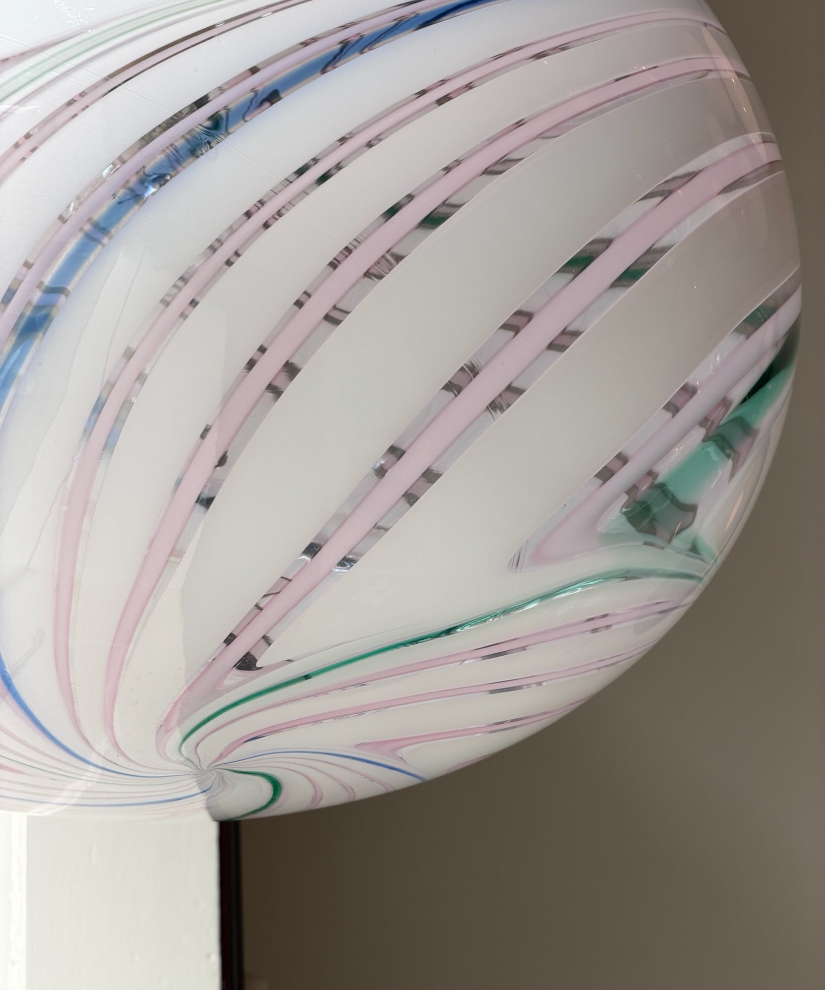 Vintage oval Murano multi-coloured/transparent ceiling lamp (D45)