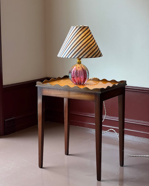 Vintage cranberry Murano table lamp (incl. lampshade)