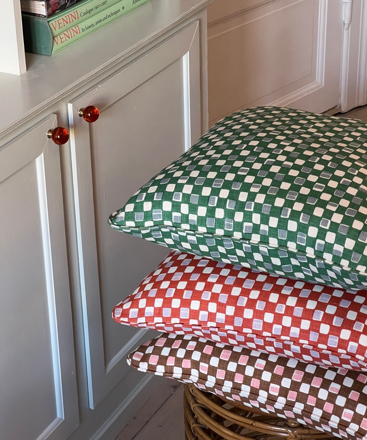 Faye cushion - Pea Green (Available upon request)