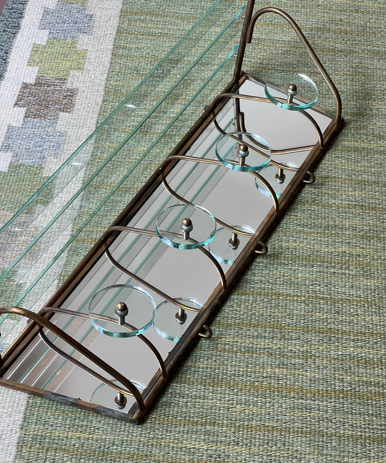 Vintage hat shelf with coat rack