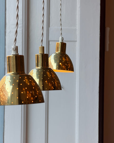 Vintage Flora brass ceiling lamp by Hans-Agne Jakobsson for Markaryd (3 available)