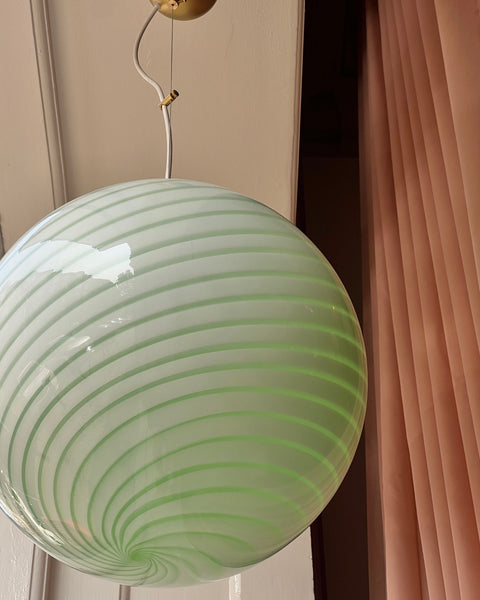 Ceiling lamp - Light green swirl (D40) (Available upon request)