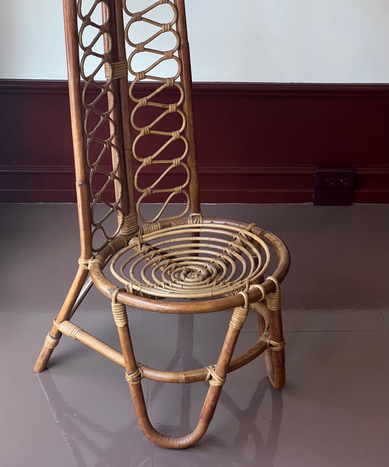 Vintage rattan/bamboo chair, Italy, 1960s