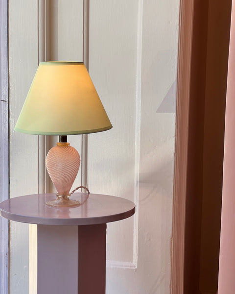 Vintage light peach/golden Murano table lamp (with shade)
