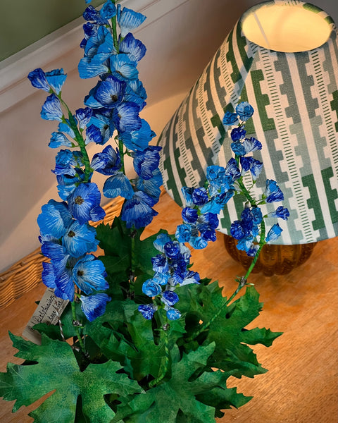 Paper flower ”Two tone blue delphinium”