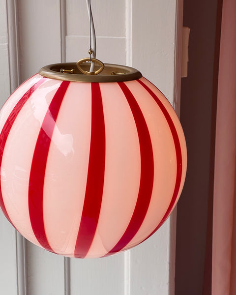 Ceiling lamp - Red vertical stripes (D30)