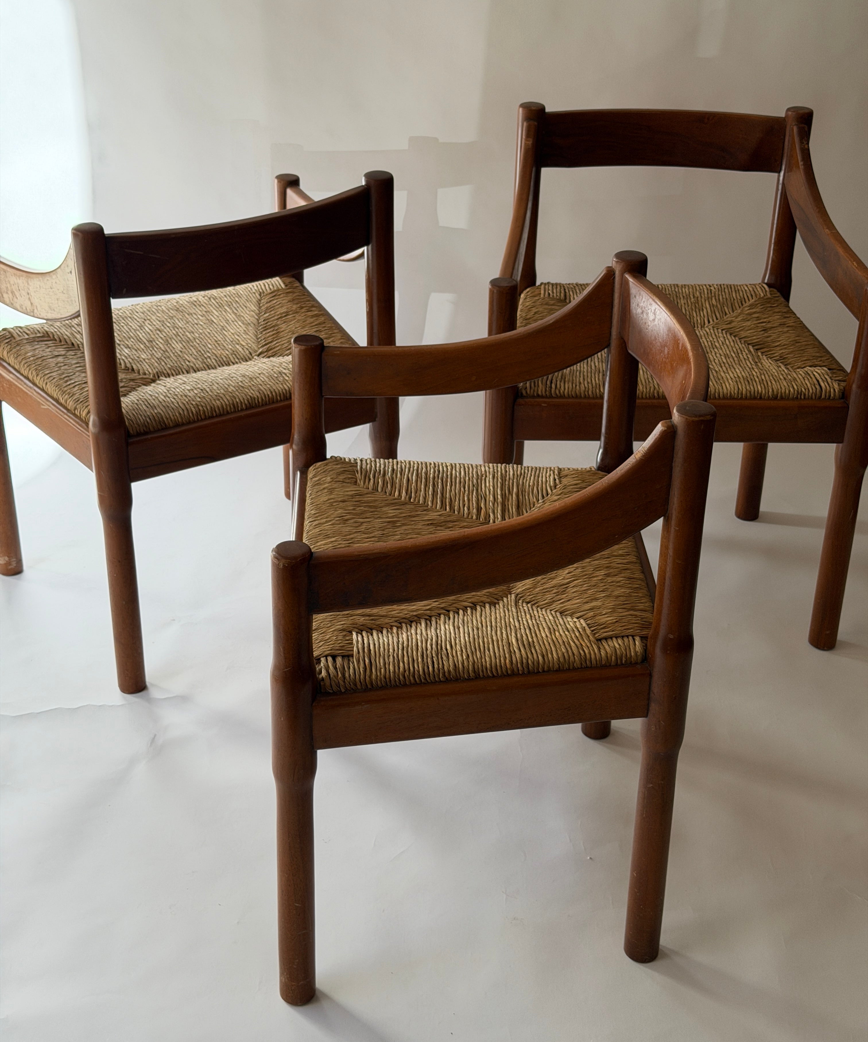 Set of six Carimate armchair by Vico Magistretti