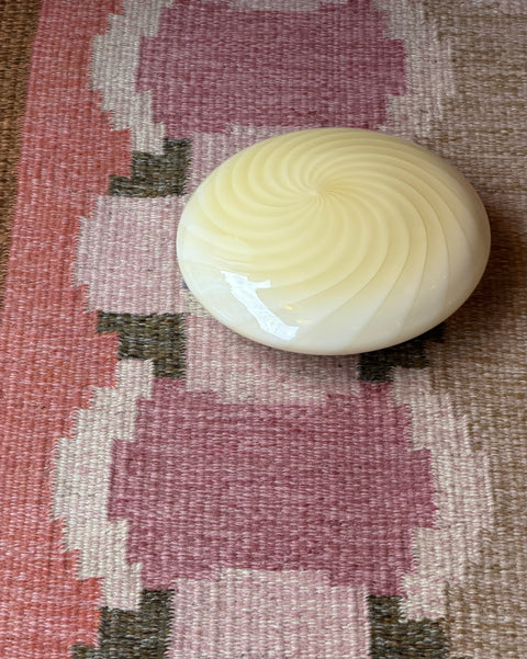 Vintage Murano yellow swirl ceiling/wall lamp (D28)