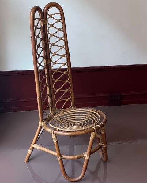 Vintage rattan/bamboo chair, Italy, 1960s