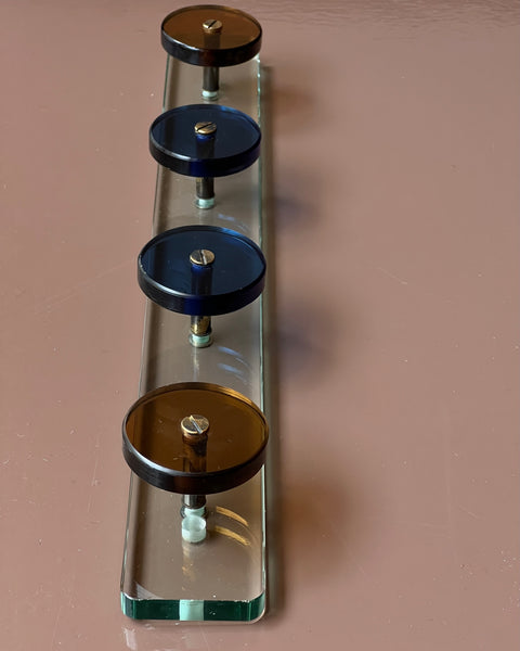 Vintage glass coat rack