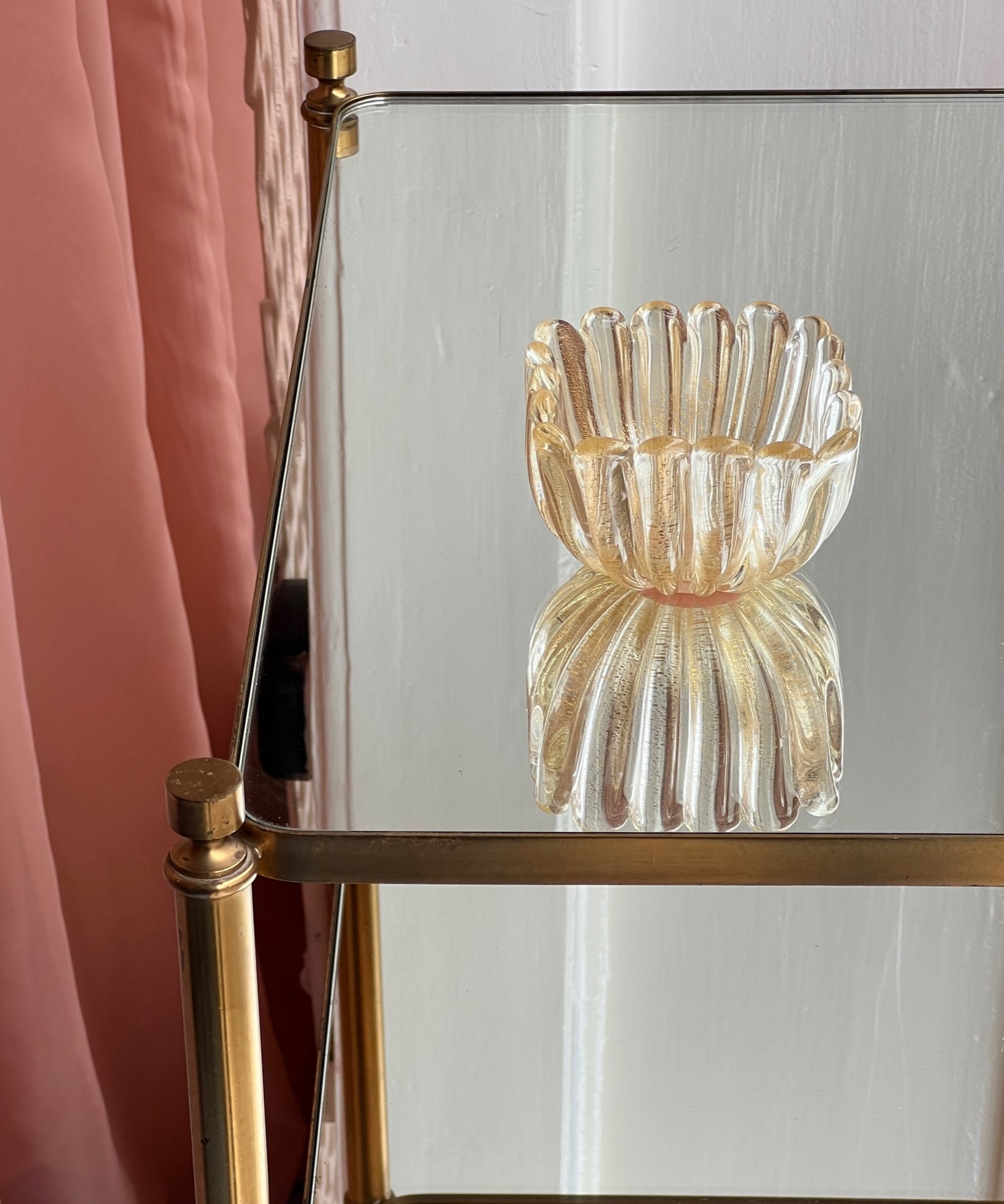 Vintage golden Murano bowl