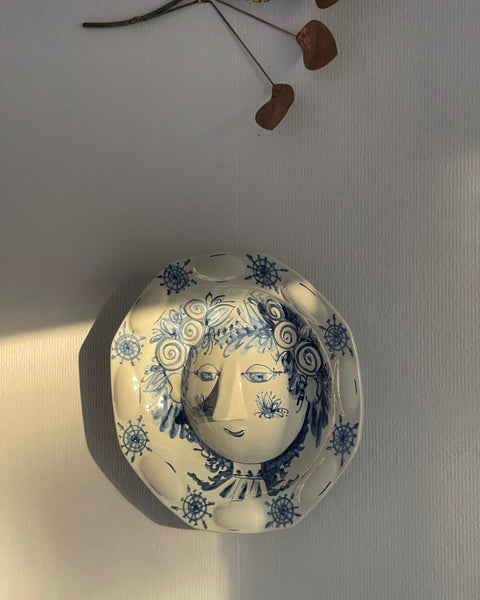 Vintage Bjørn Wiinblad ceramic wall plate