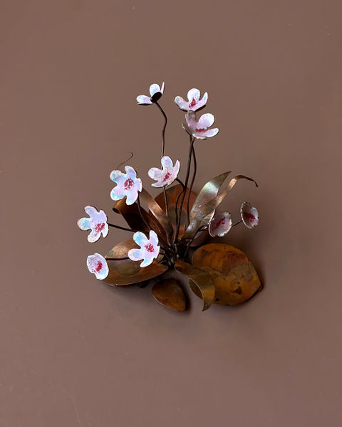 Vintage light purple flower sculpture