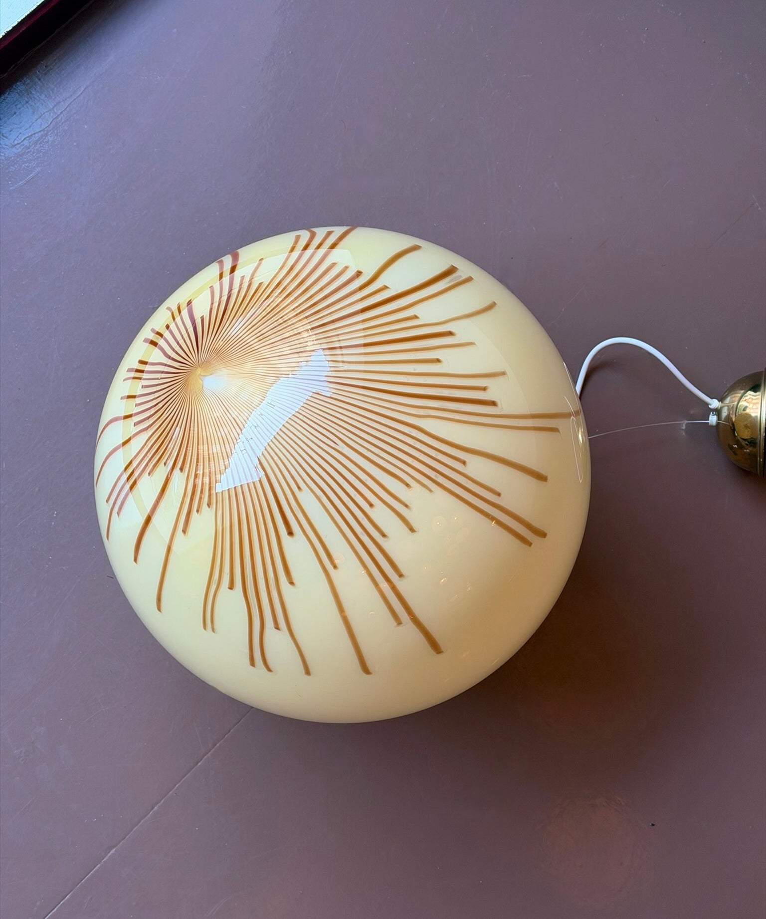 Vintage Ludovico Diaz de Santillana Murano Anemone ceiling lamp (D40)