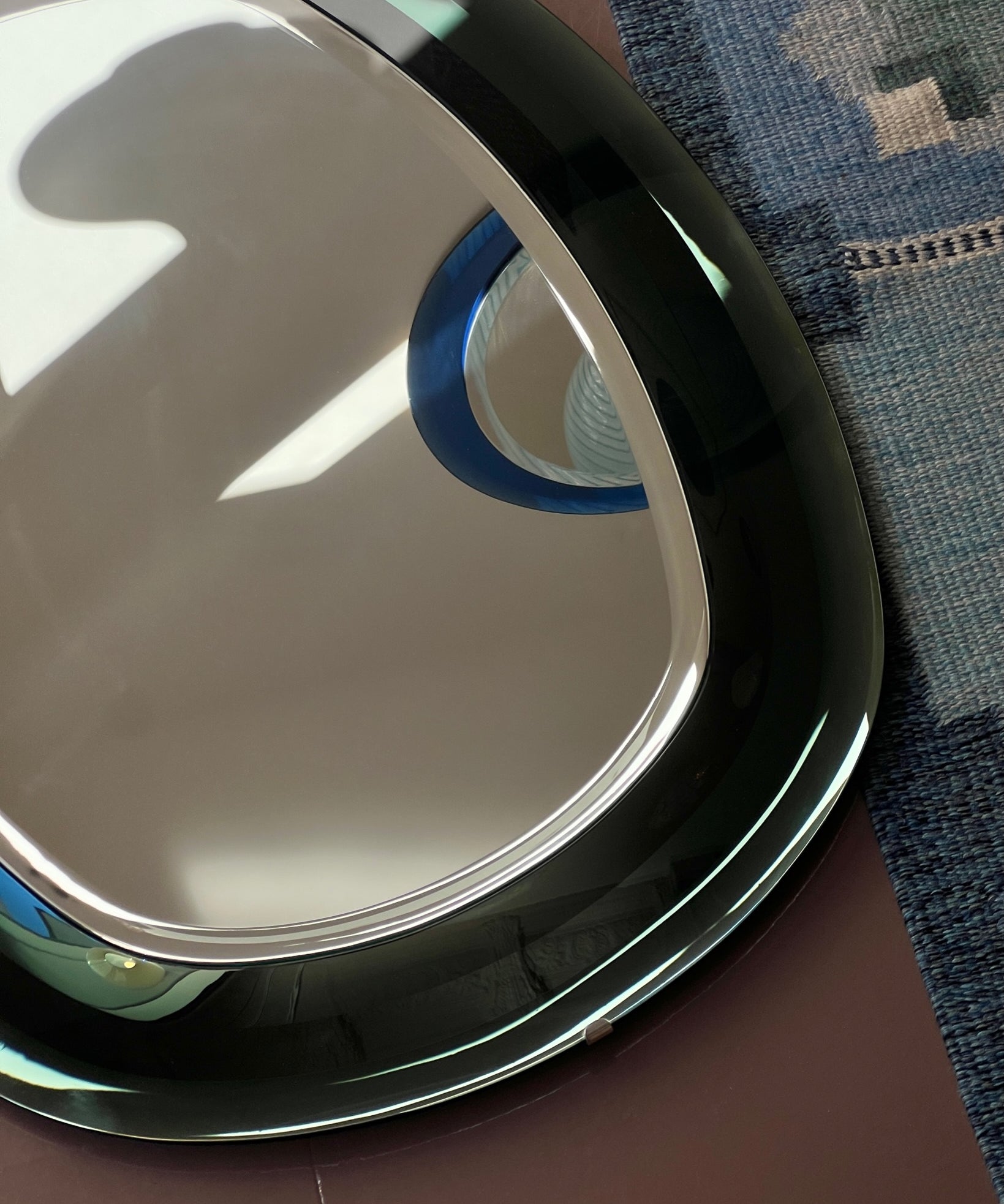 Large vintage Italian with green mirror frame