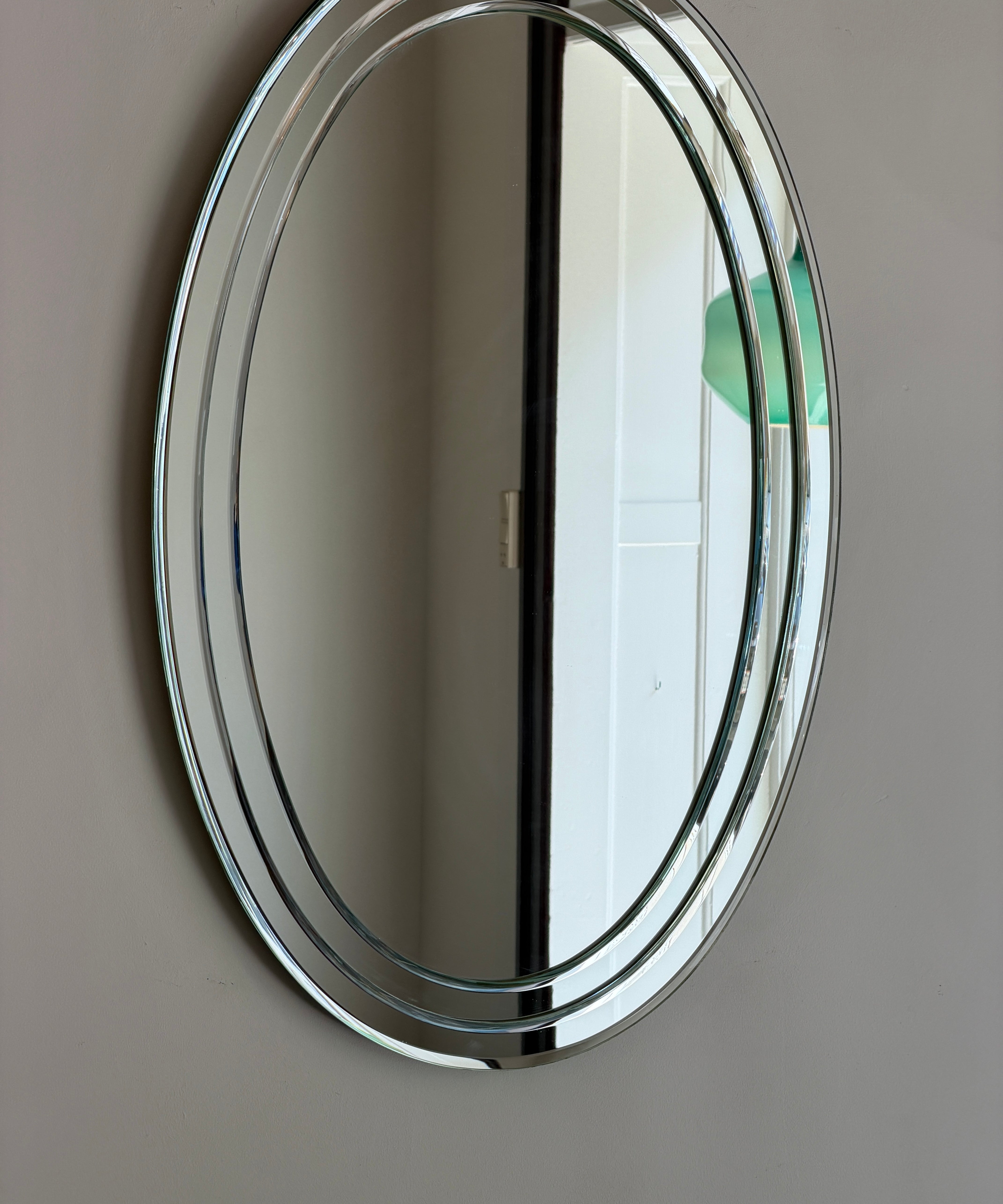 Vintage Italian mirror with triple mirror frame