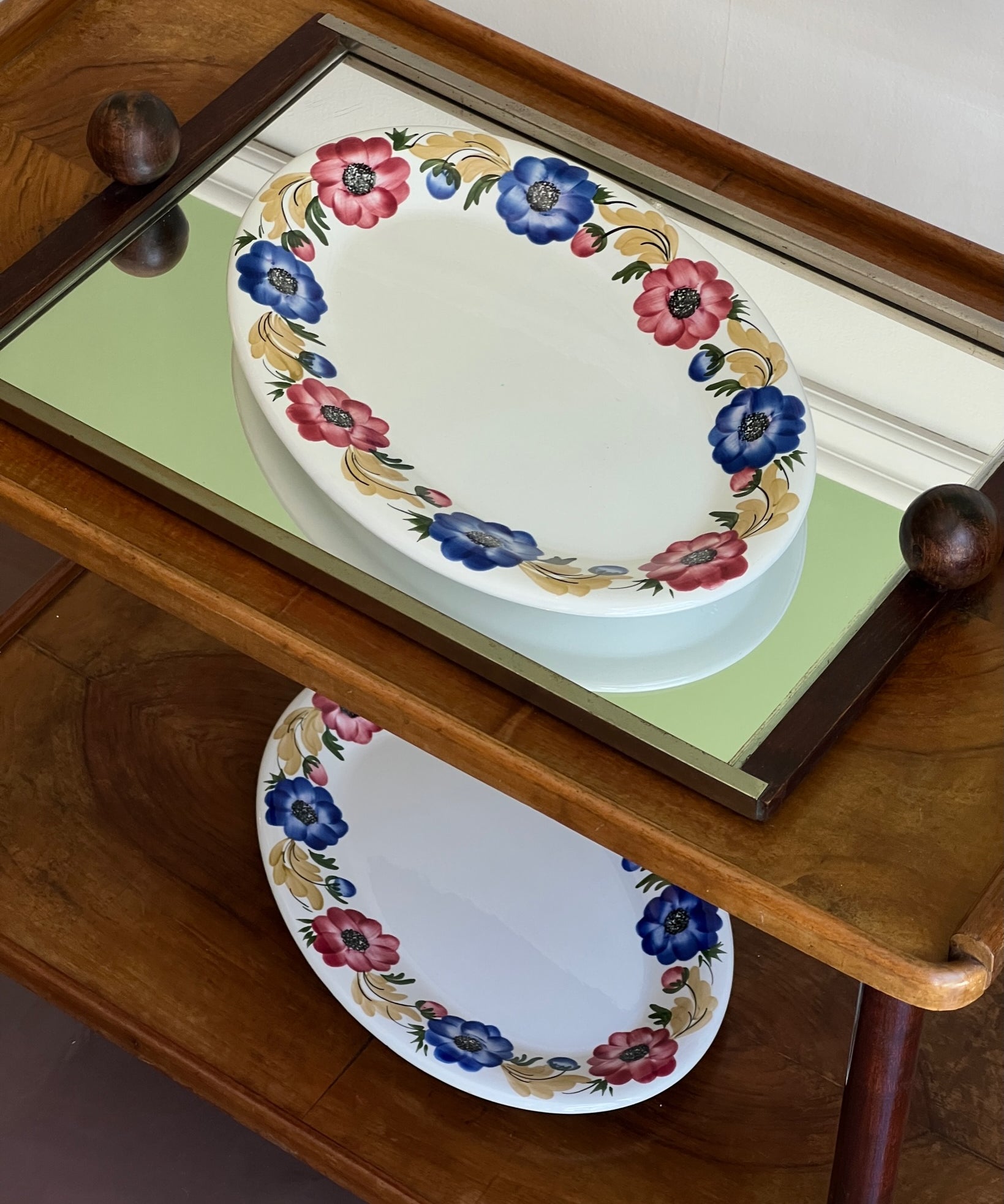 Vintage floral ceramic dish by Richard Ginori (2 available)