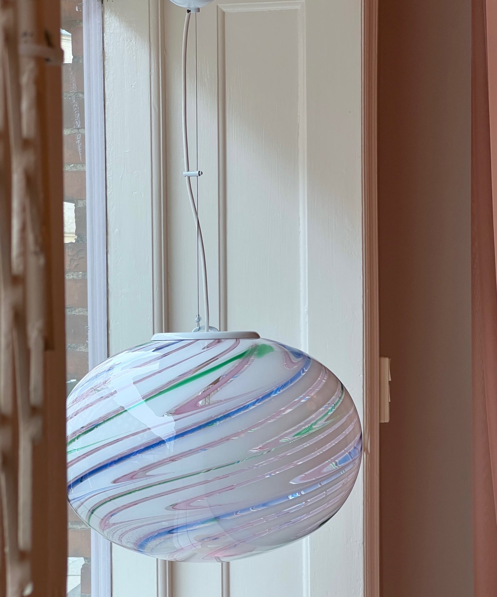 Vintage Murano Multi-coloured/transparent ceiling lamp (D45)