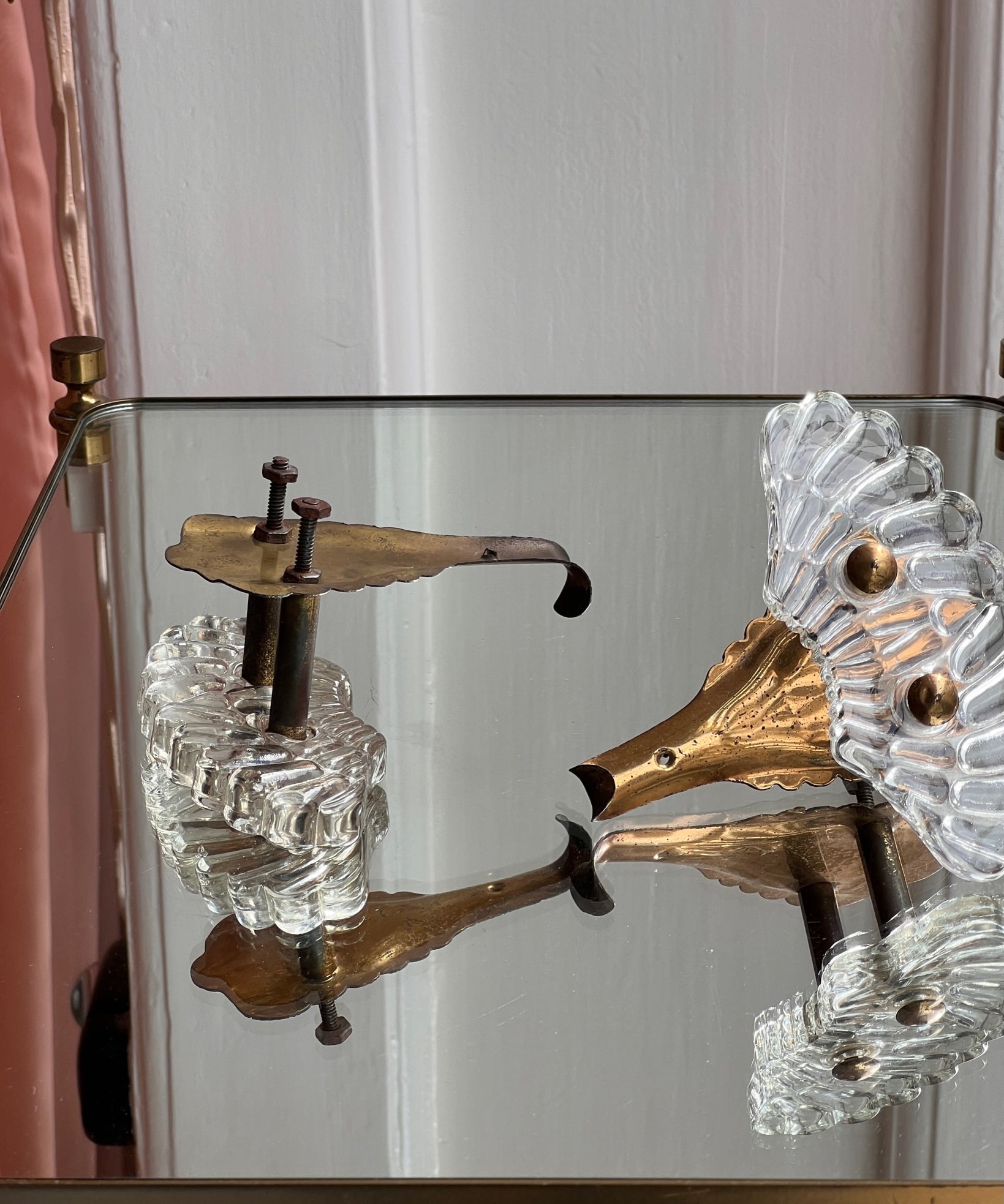 Pair of vintage Murano coat racks