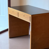 Vintage Italian burl wood desk