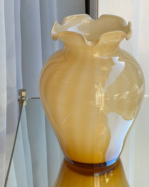 Vintage yellow Murano vase