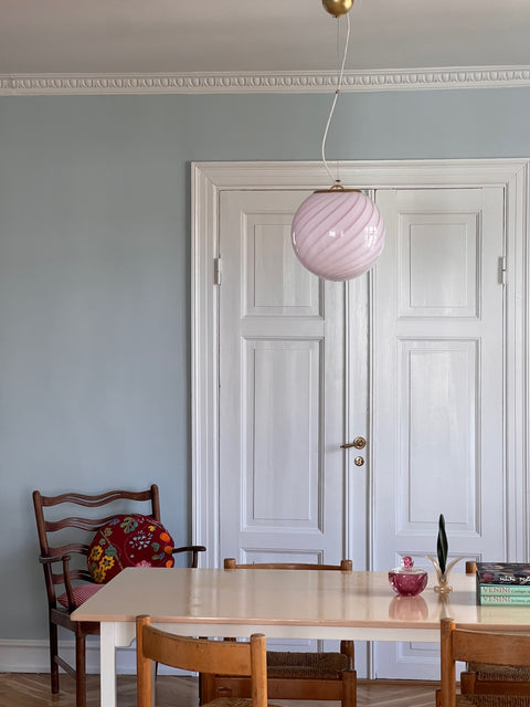 Ceiling lamp - Light pink swirl D30