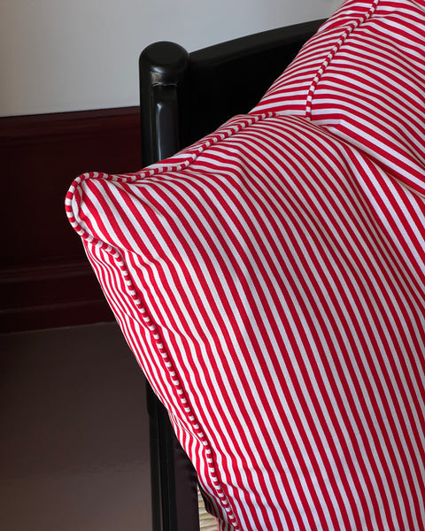 Bespoke cushion (red/white)