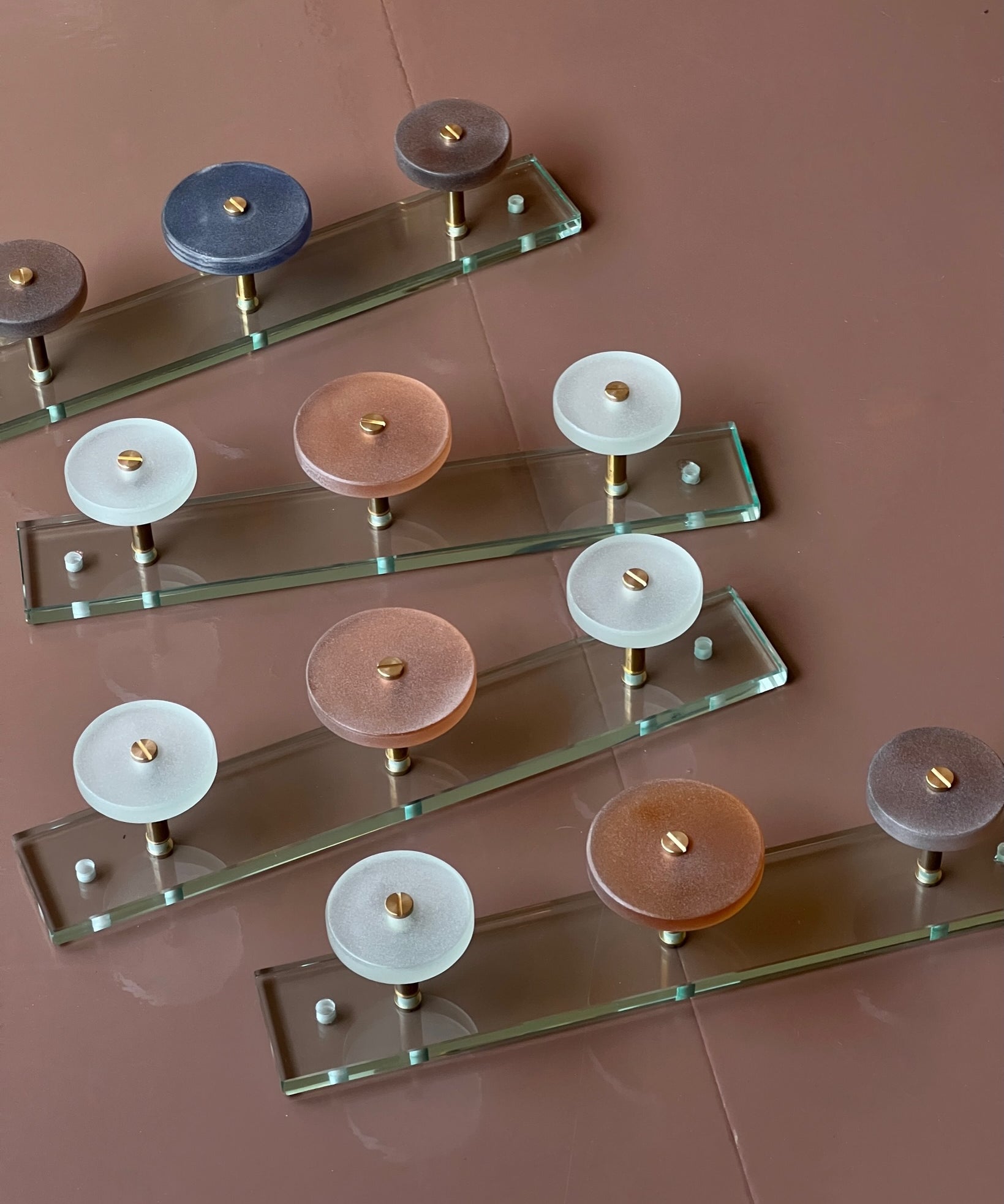 Vintage glass coat rack