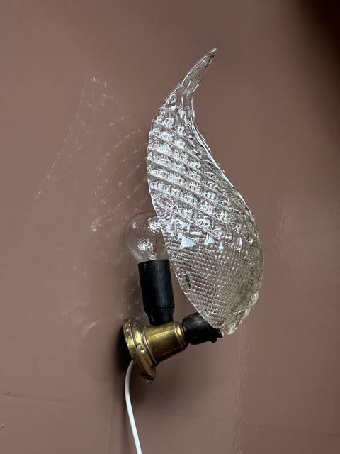 Vintage Murano leaf wall lamp