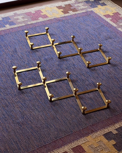 Vintage Italian brass coat rack