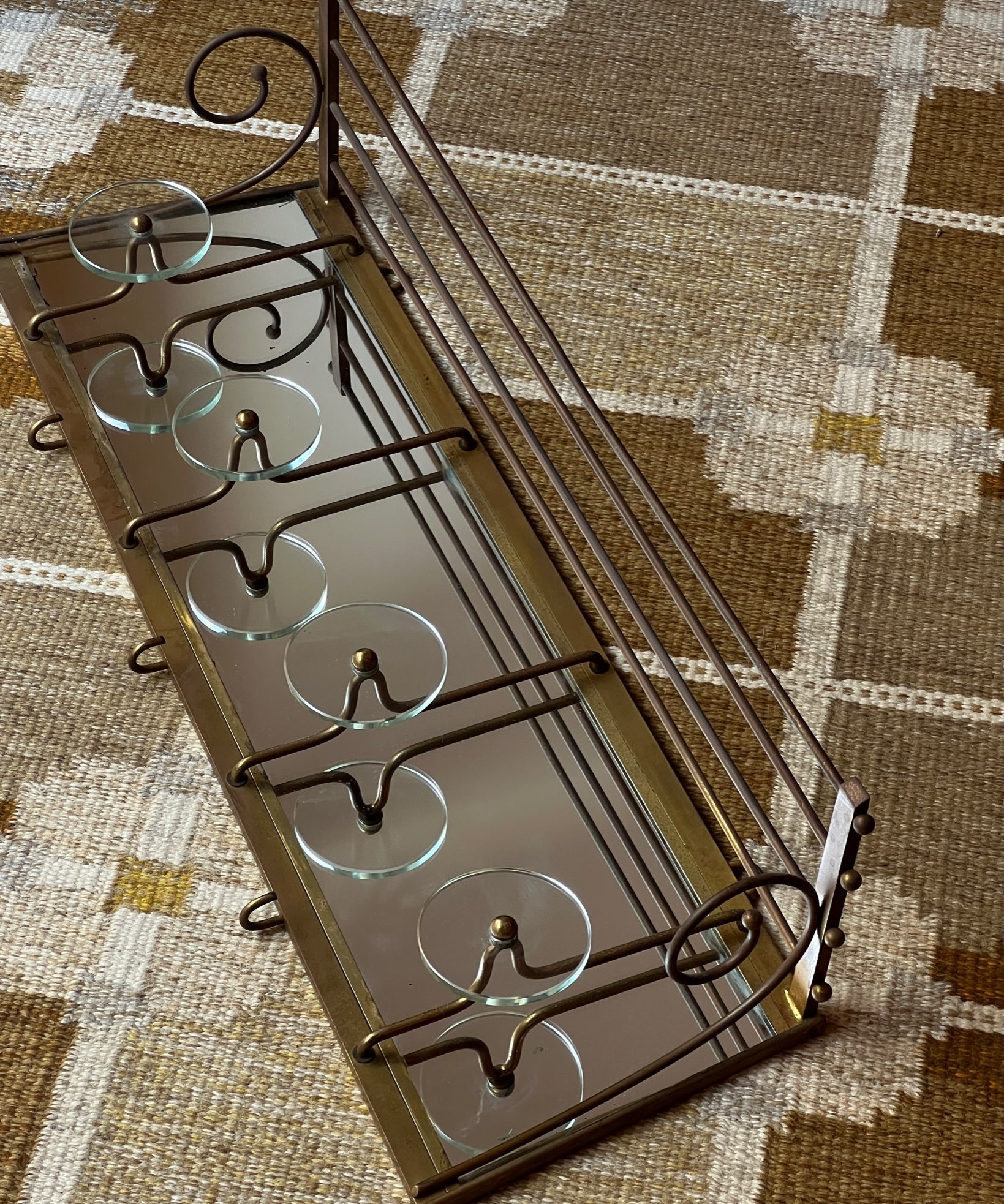 Vintage hat shelf with coat rack