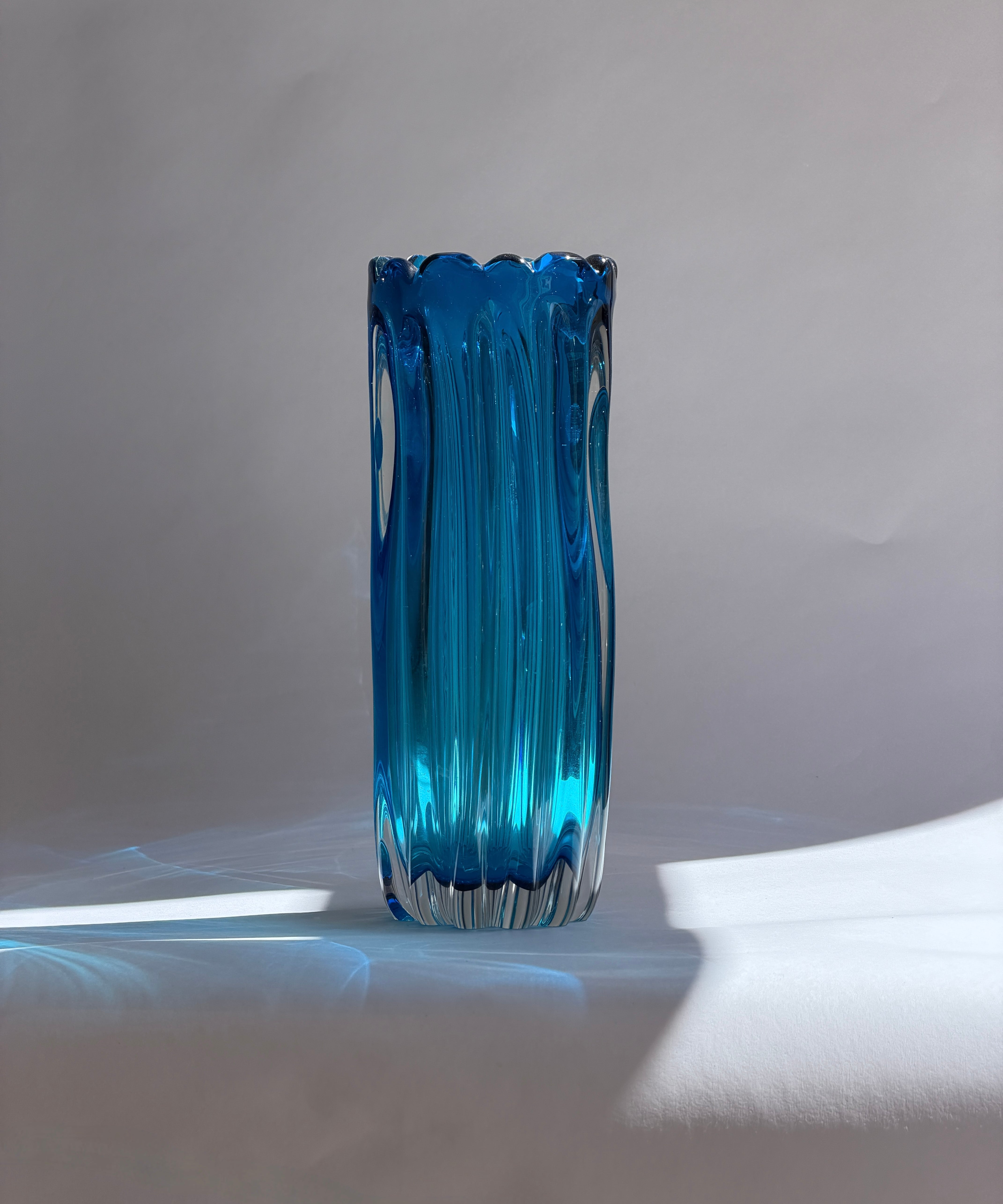 Vintage blue Murano vase