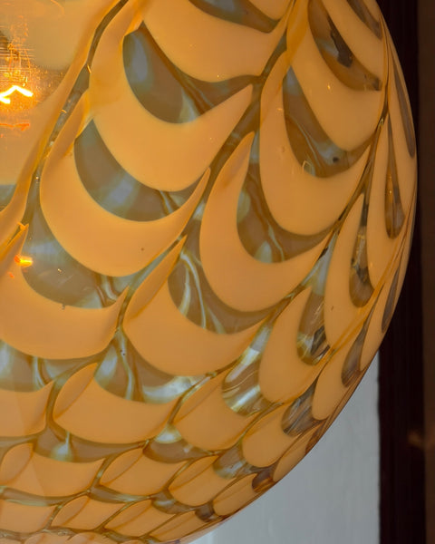 Vintage golden clear Murano ceiling lamp (D35)