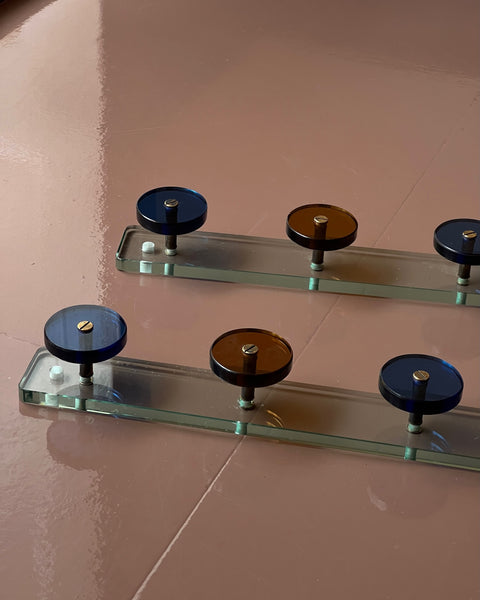 Vintage glass coat rack