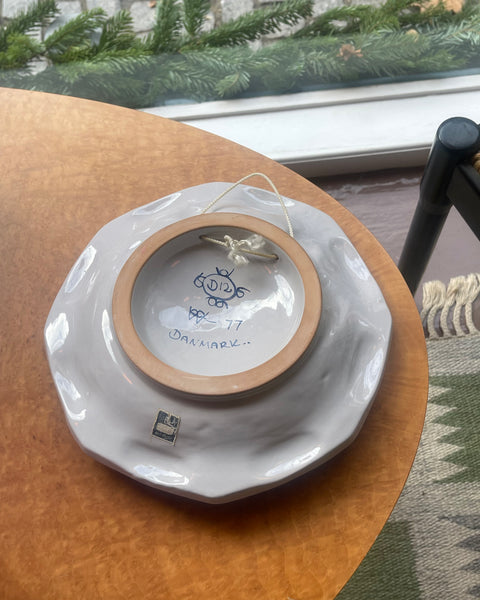 Vintage Bjørn Wiinblad ceramic wall plate