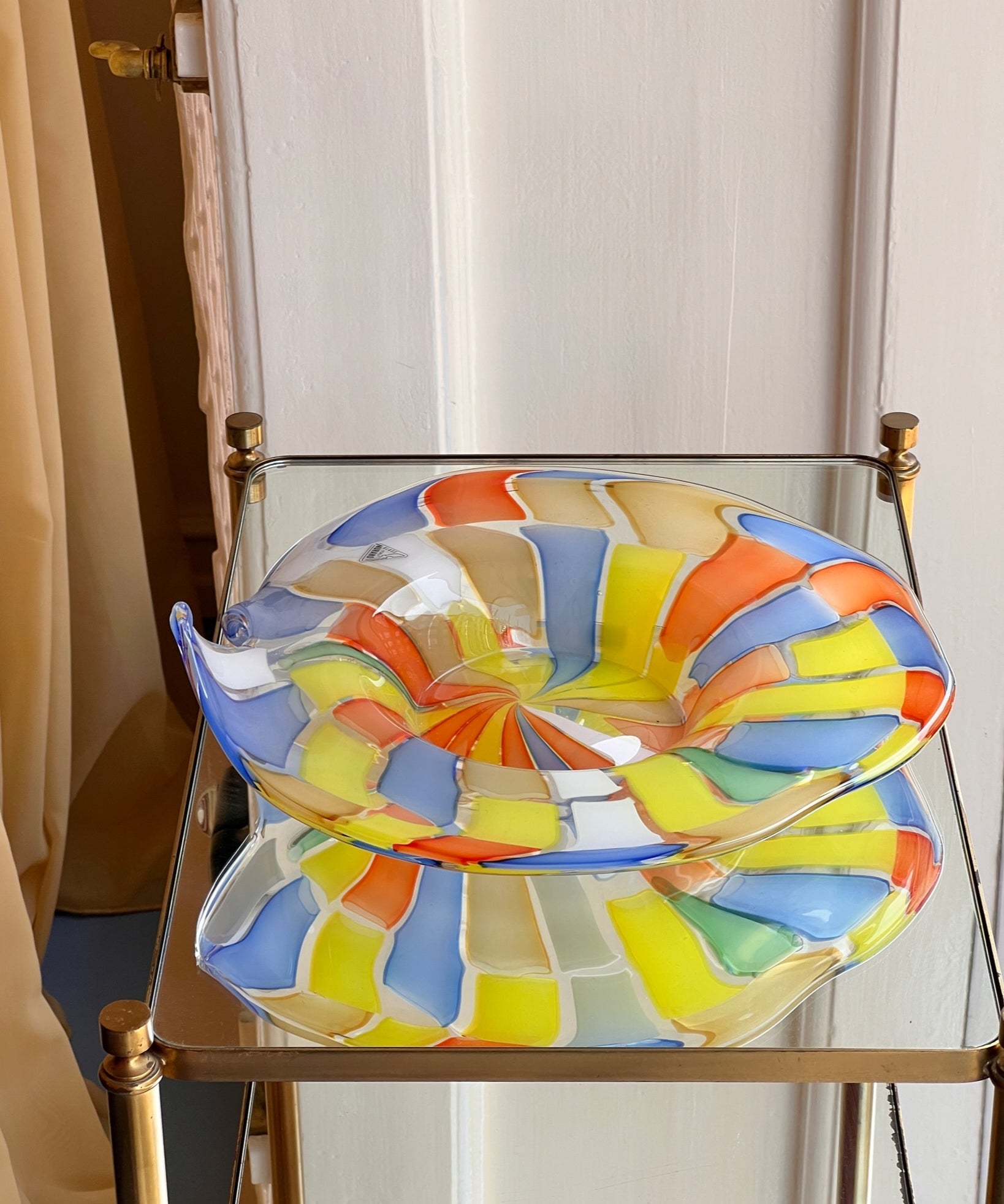 Large vintage multi Murano bowl